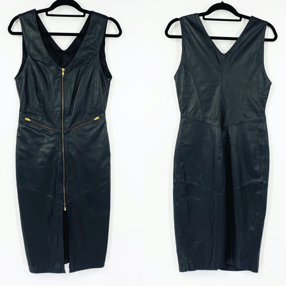 Vintage Black Leather Dress